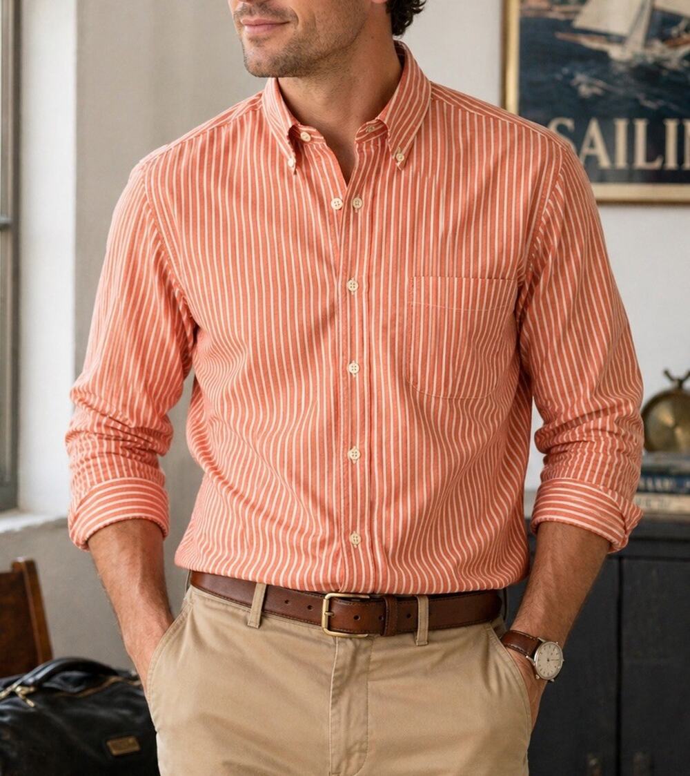 J Crew Oarsman Button Down Shirt Mens S Striped 90s Preppy Vintage Hong Kong